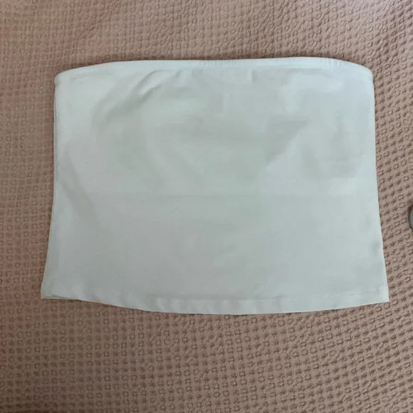 Beyond Yoga White Tube Top Large | Soft Stretchy Strapless Tank - Picture 2 of 7